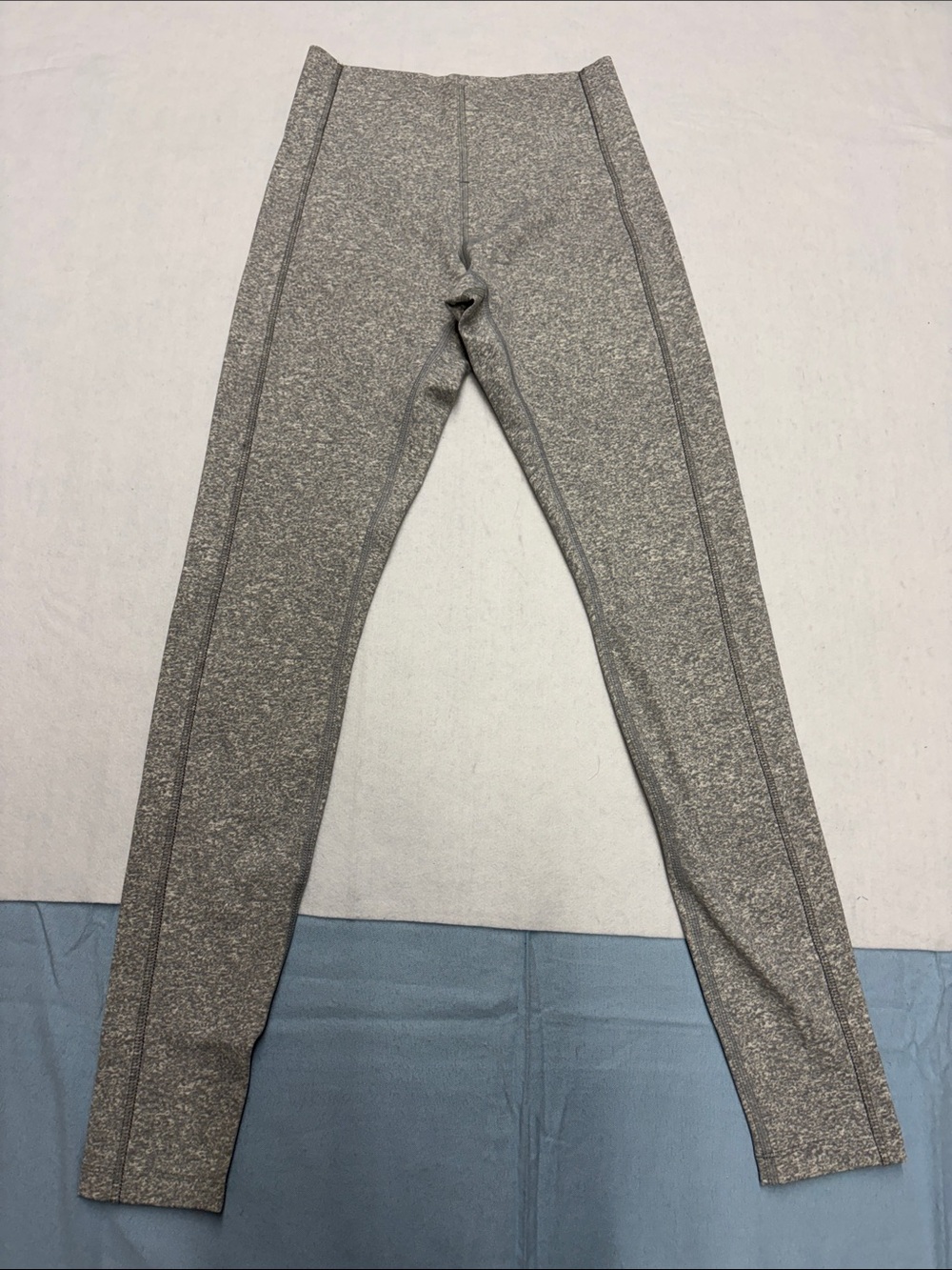 PINK VS Gray Heather Compression Leggings with Side Seam Detail size S